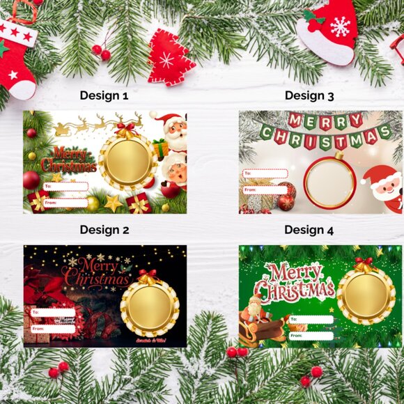 Christmas Scratch-Off Game Cards – Unique Cash Gift for Holidays Set of 10 - Picture 4 of 5